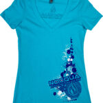 womens v neck- blue